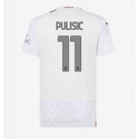 Koszulka piłkarska AC Milan Christian Pulisic #11 Strój wyjazdowy dla kobiety 2023-24 tanio Krótki Rękaw